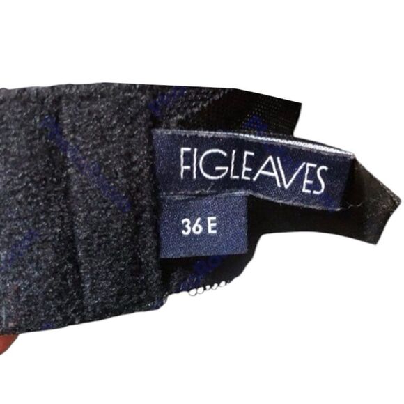 Women’s Fig Leaves Black Lace Full Coverage Underwire Bra 36E - Picture 5 of 5